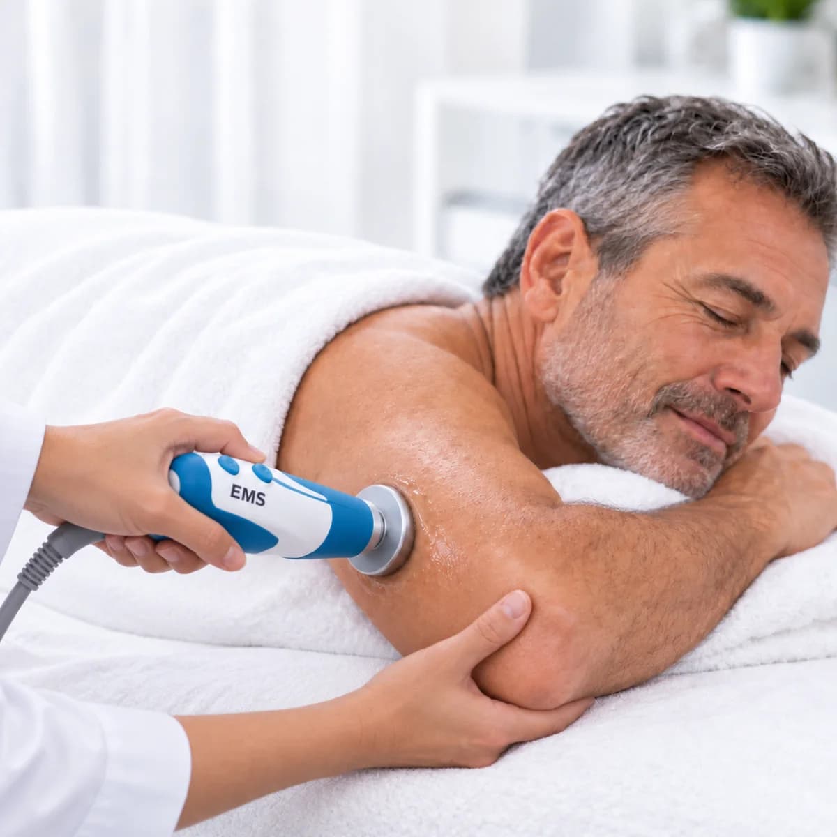 Radial shockwave treatment session